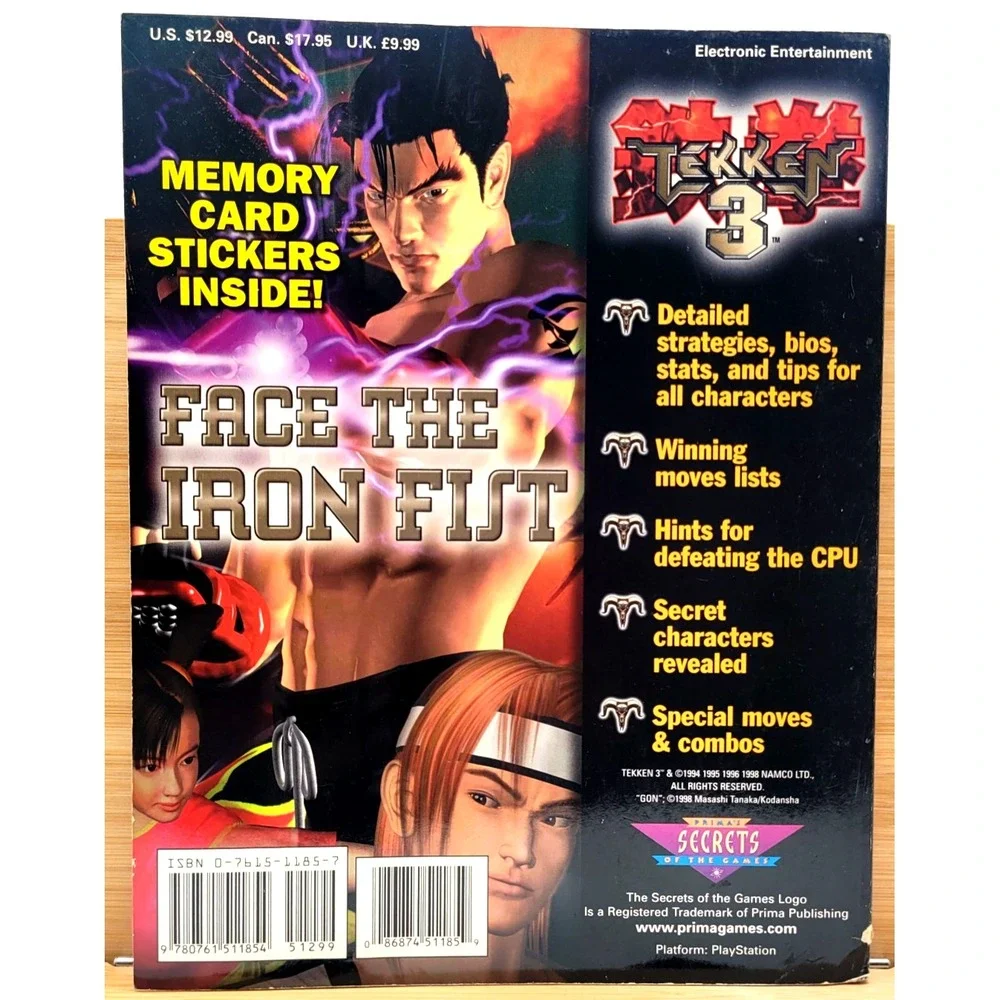 Tekken 3 Prima's Official Strategy Guide w Stickers Namco PLAYSTATION‎ PS1